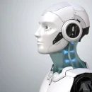 Robot's head in profile